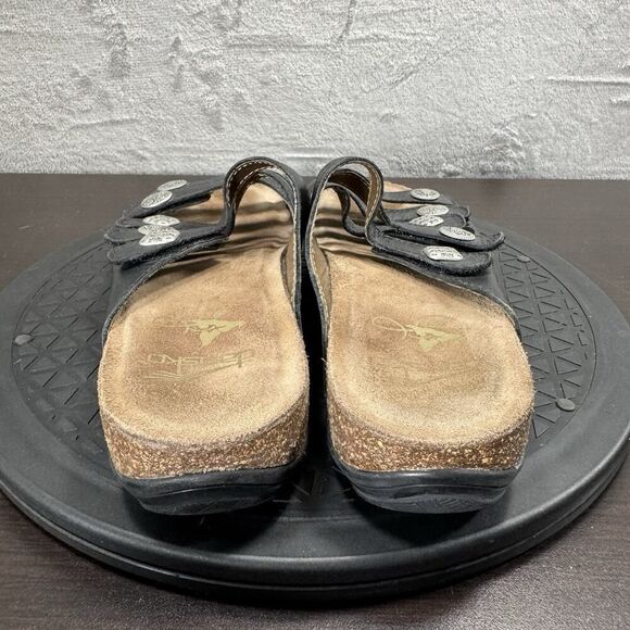 Dansko Women's Size 8 Janie Black Leather Slip-On Slide Comfort Casual Sandals - Picture 4 of 7